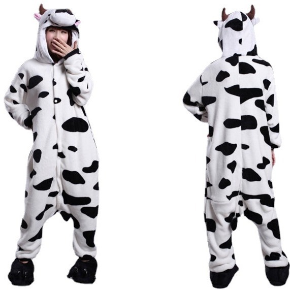 漫画フランネル秋冬十二生肖鶏犬蛇羊兎猿鼠馬動物連体パジャマ男女ホーム服