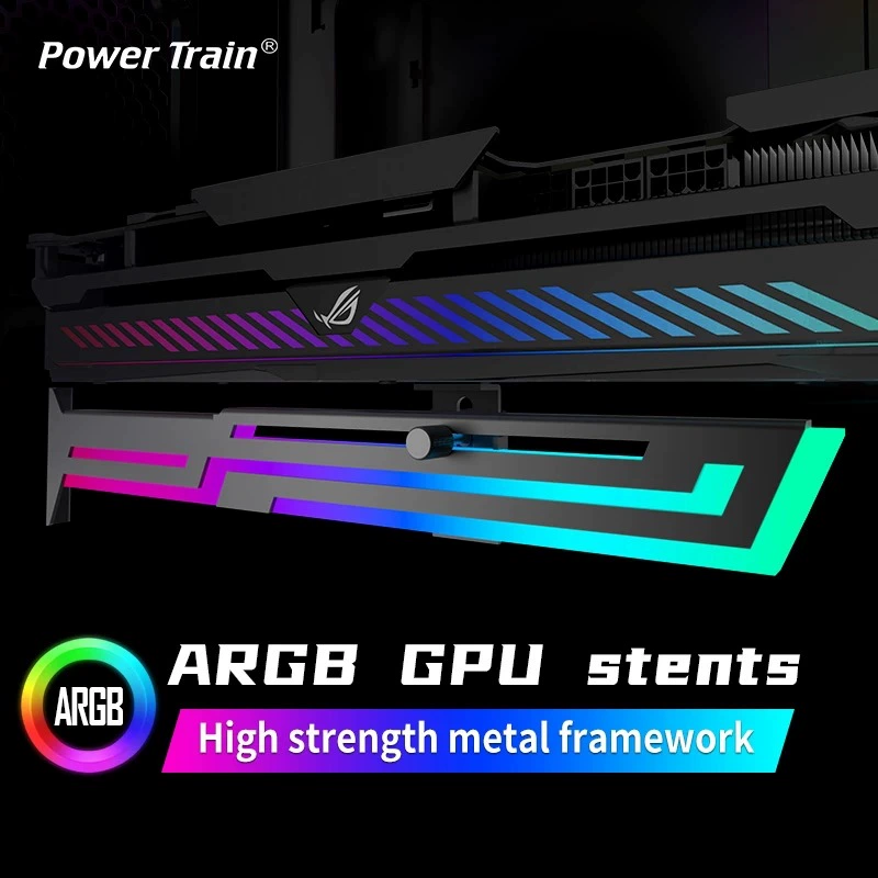 动力火车 Графический видеокарту держатель устанавливается с ARGB Shenguang синхронный корпус ПК крепление опорная стойка