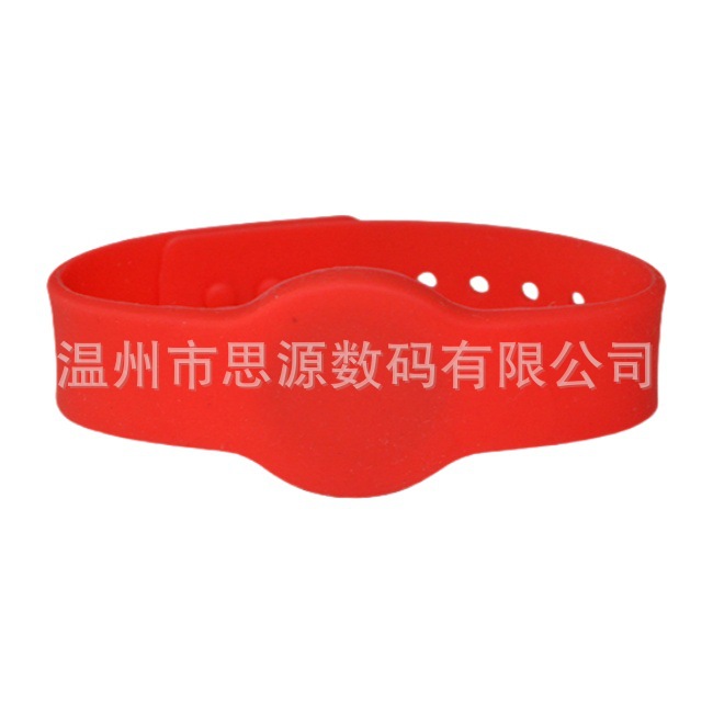 批发TK4100硅胶腕带 常规椭圆感应硅胶腕带 RFID射频硅胶腕带