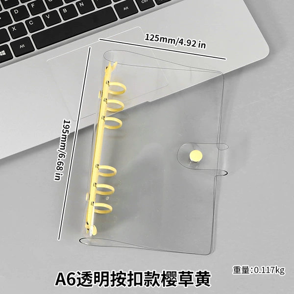 A6 transparent press cherry blossom yellow