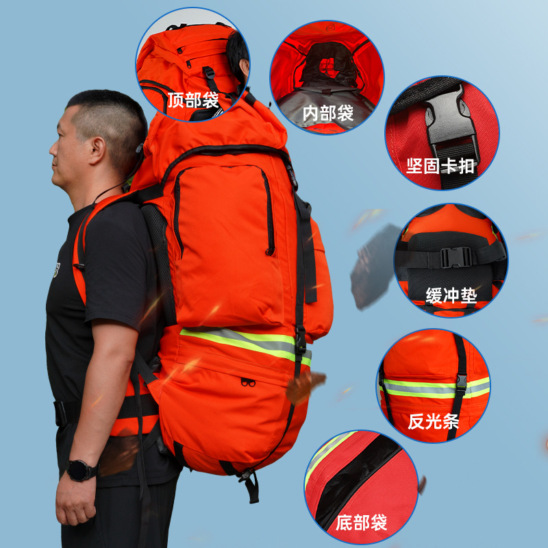 多人户外防灾背囊应急救援物资包防洪抢险急救包套装人防办招标