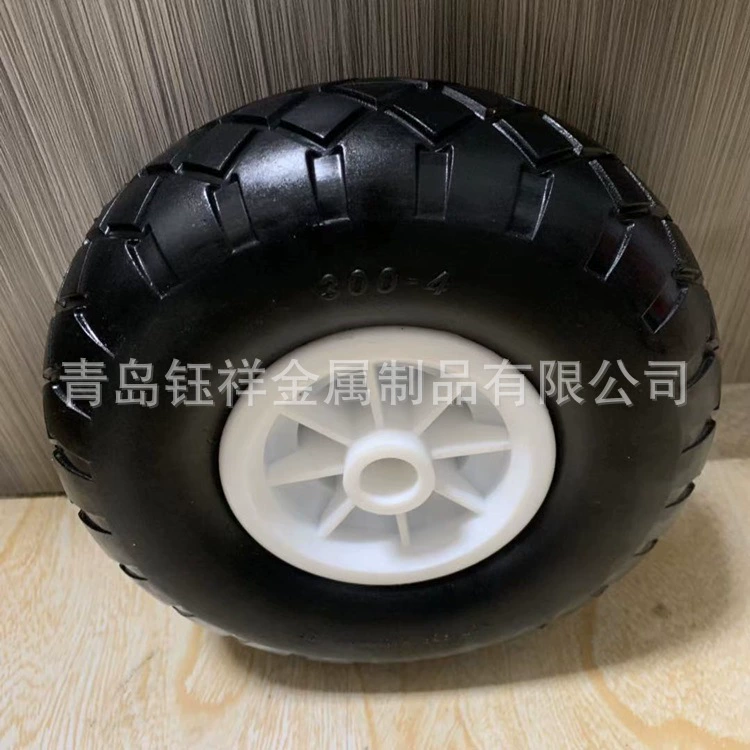 Колесо из пенополиуретана (ПУ) 10 дюймов 3.00-4, непрокалываемое, для тележек и инструментальных тележек, от производителя