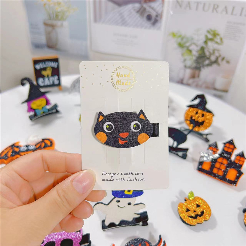 15g Weight Hair Clip Hair Accessories Type 1 Piece Quantity Street Occasion Halloween Festival Skull Pattern Women'S Gender Original Design, Punk Style Halloween Original Design Punk Skull Street Party Accessories Party Supplies 9