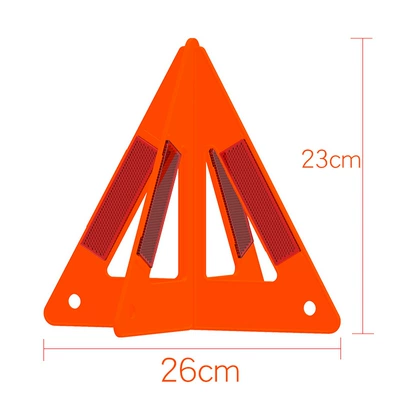 Car Tripod Reflective Warning Sign Car Supplies Fault Parking Sign Dangerous Goods Sign Annual Inspection Tripod (Warning sign) - 26cm23cm