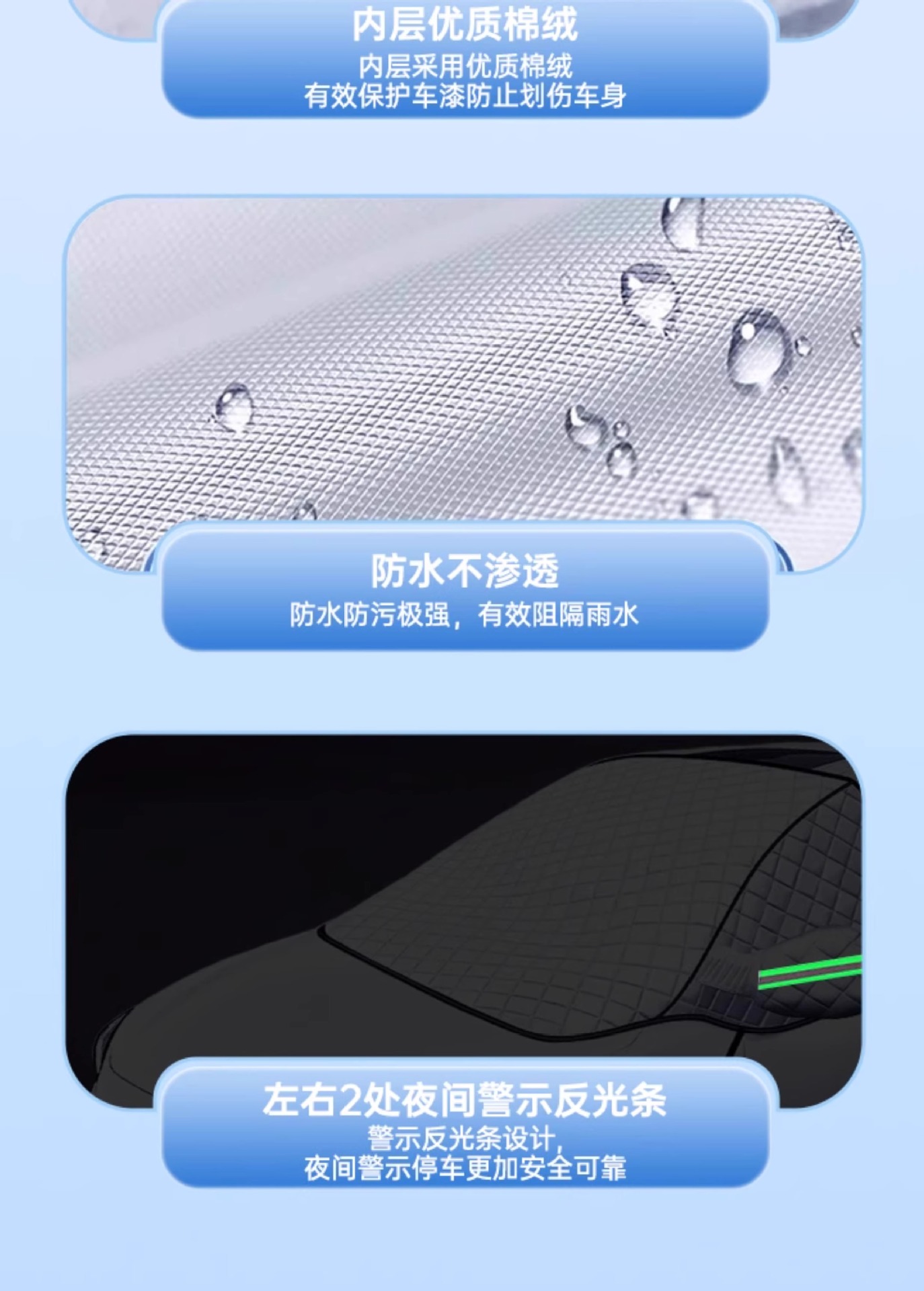 Car Snow Cover Winter Front Windshield Anti-Freeze Cover Anti-Frost and Anti-Snow Car Cover Winter Windshield Thickeneded