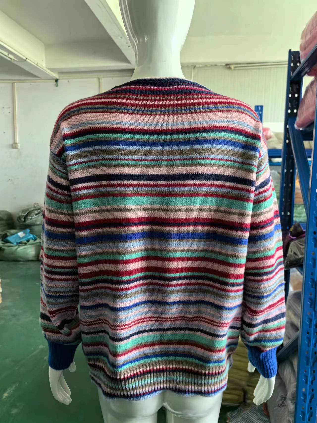 New Sweater Women Wish Hot Sale Round Neck Color Matching Loose Fashion Pullover Knitted Sweater 62 Undefined