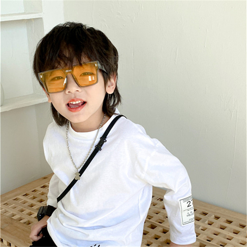 2022 nuevas gafas de sol retro para niños de una sola pieza estilo ins gafas integradas Mitin gafas de sol para niños