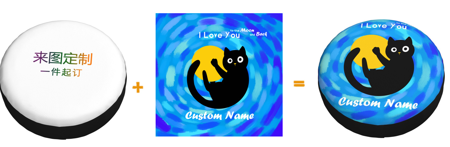 Customized pattern dustproof Waterproof sunscreen anti-corrosion car tire cover spare tire cover