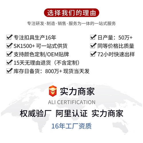 Factory Direct Wholesale Plastic Adjustment Clips, Day Character Clips, Hole Clips, Safety Clips, Webbing Fasteners