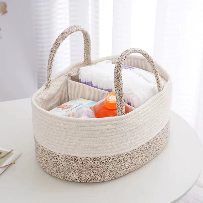 Amazon best-selling new maternal and baby supplies storage basket, hand-held divided storage basket, baby supplies hand-held storage