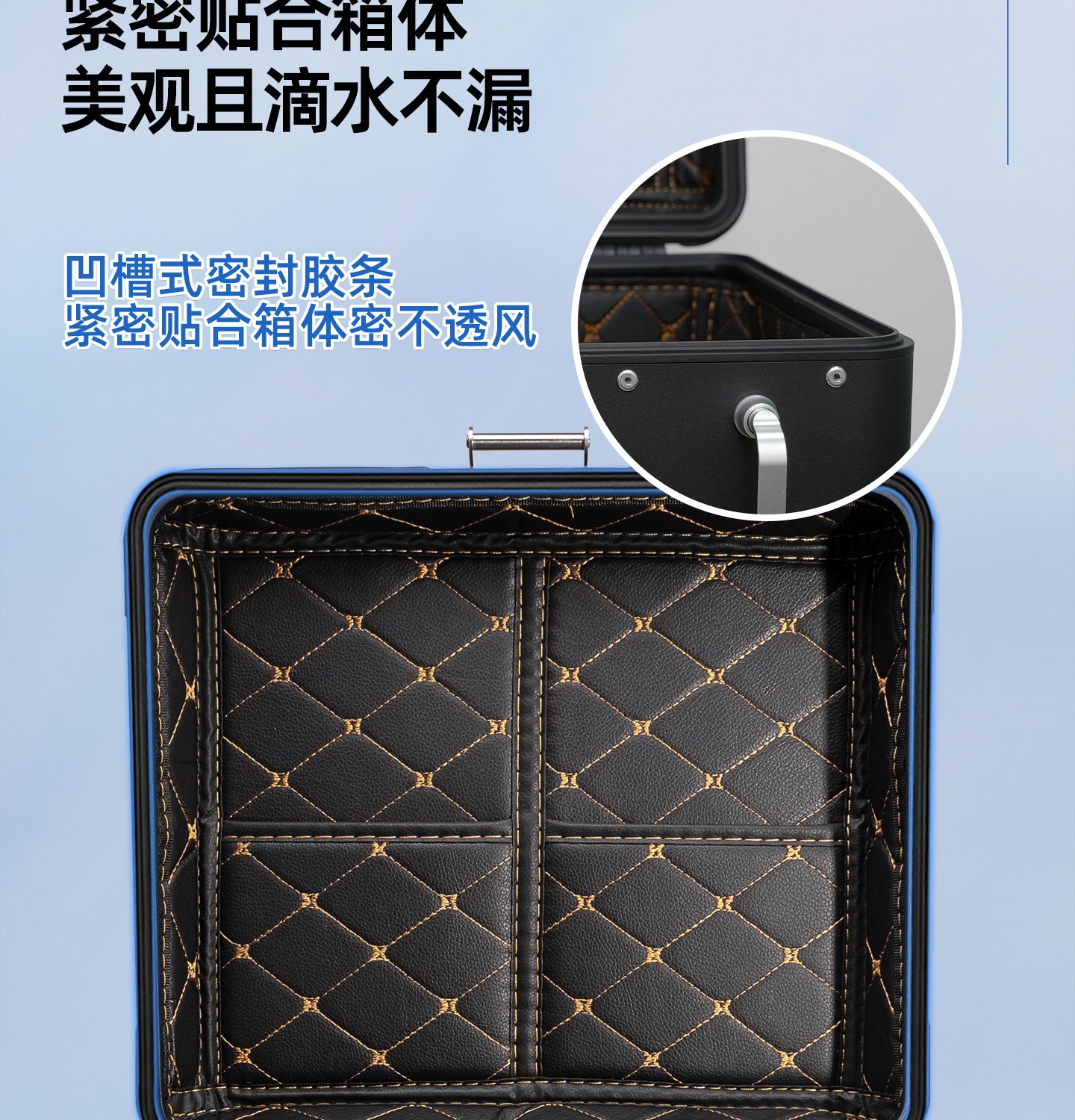 Suitable for aluminum alloy tail box motorcycle trunk, retro quick-release waterproof large-capacity Niu Nine electric vehicle