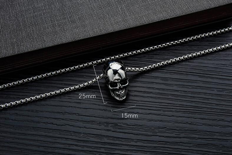 Casual Punk Skull Alloy Plating Men's Pendant Necklace display picture 9