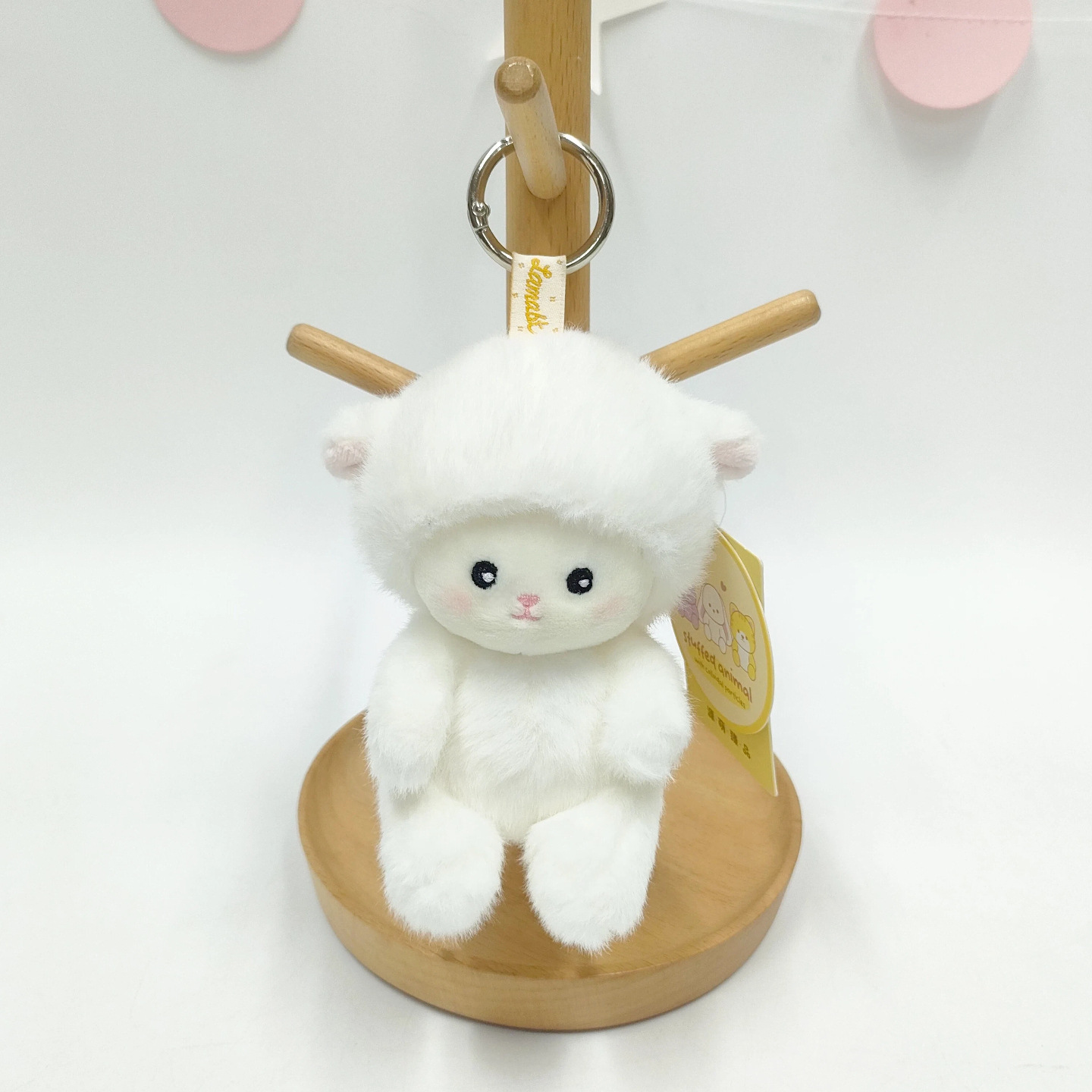 Muñeco de peluche de bolita de frijol para la palma, alivio del estrés, compañero de escritorio de panda y mapache, juguete para niños.