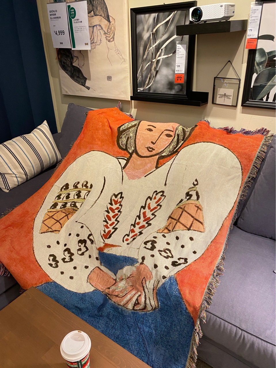 1KG Matisse sweater Women's sofa blanket Sofa towel French painter_voghion.com