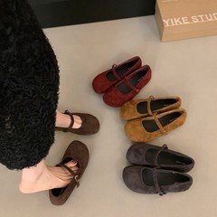 法式复古晚晚风玛丽珍鞋女2025秋季新款芭蕾舞单鞋浅口平底豆豆鞋
