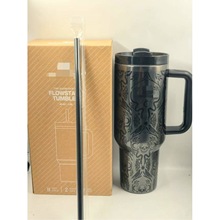 新款保温杯40oz汽车杯冰霸杯304不锈钢保温便携车载杯吸管杯批发