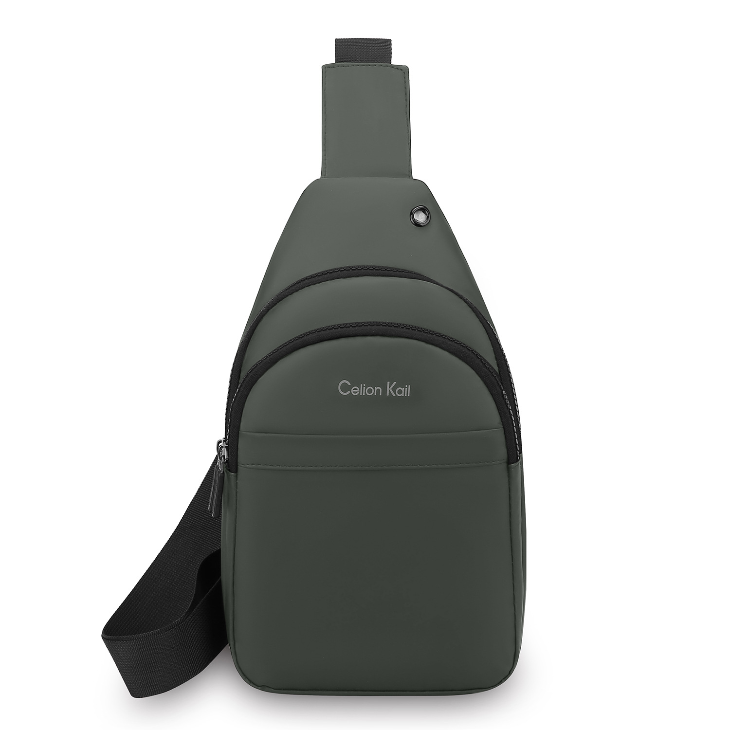 2025 primavera nuevo estilo pu hombre impermeable mini bolso de pecho moda casual simple bolso de teléfono móvil bolso de mensajero de hombro