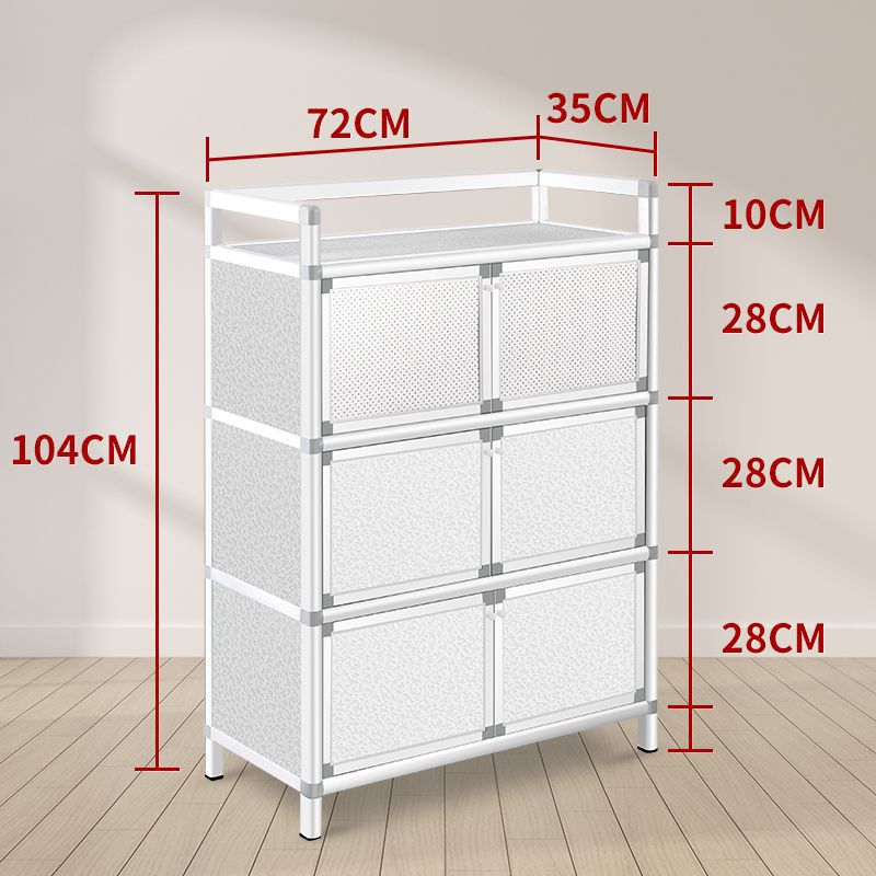 armario de comedor de aleación de aluminio simple armario de cubierta pequeño armario de alquiler armario de almacenamiento armario de cocina doméstico armario de almacenamiento multicapa