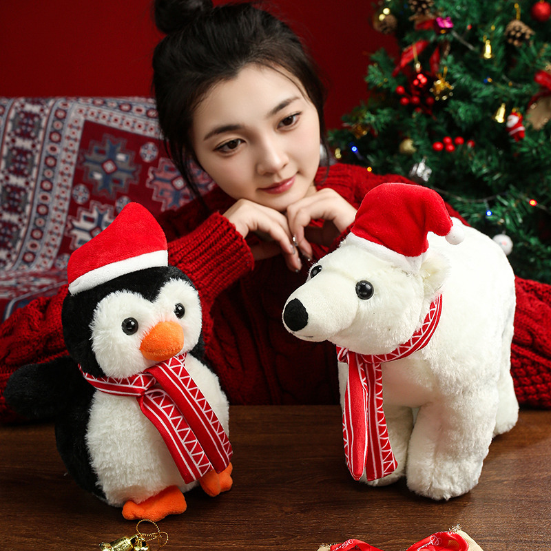 Bebés de Navidad pingüino muñeca juguete de peluche pingüino grande almohada suave regalo de cumpleaños de Navidad