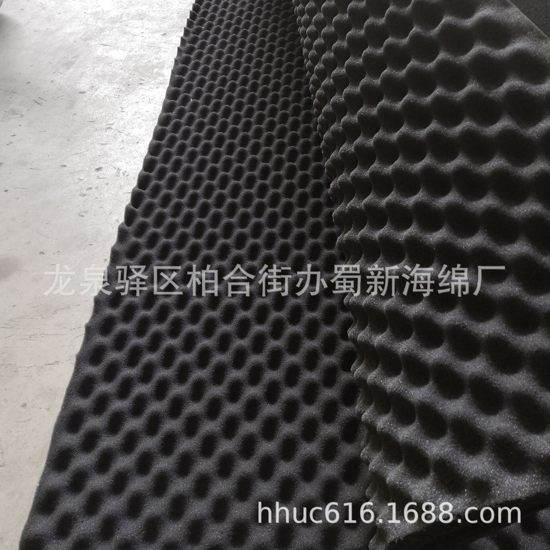 供应黑色聚氨酯波纹吸音海绵/录音棚消音降噪泡棉/压波浪PU海绵