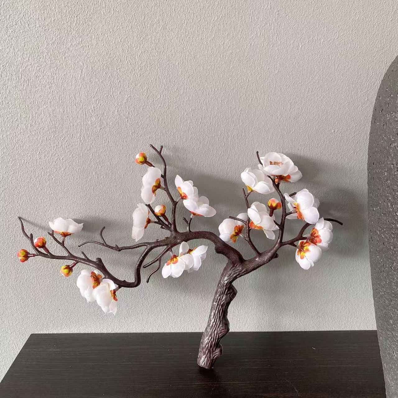 분재 매화 흰색