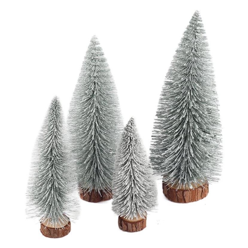 Decoraciones navideñas Rosa árbol de Navidad adornos de escritorio coloridas agujas de pino mini árbol de Navidad decoración navideña