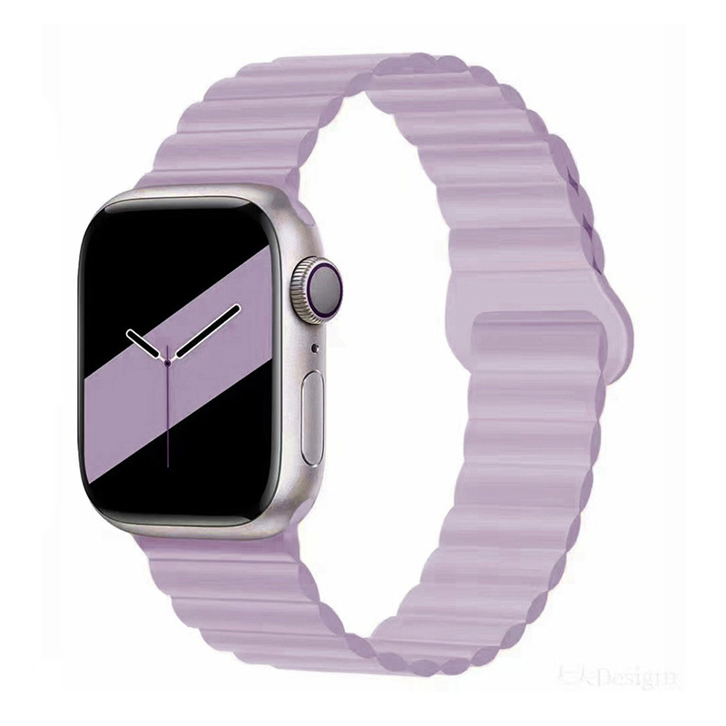 Correa de reloj de silicona bicolor adecuada para Apple iwatchs11, correa de reloj inteligente s10ultra con hebilla magnética