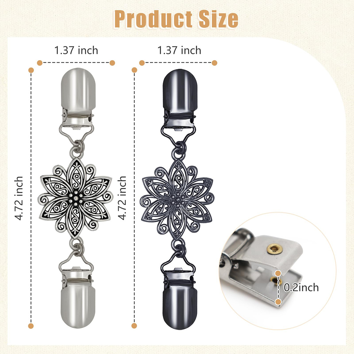 Clip de cintura vintage con diseño floral hueco, clip para suéter, clip para bufanda, clip para corbata, corsage, éxito de ventas en AliExpress