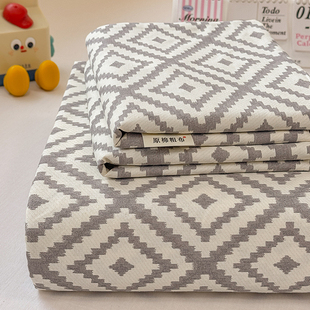 Summer Cool Old Coarse Cloth Bed Sheetss Single Piece Pure Cotton Pure Cotton Linen Cotton Linen Mat Machine Washable Bed Sheetss Three-Piece Set