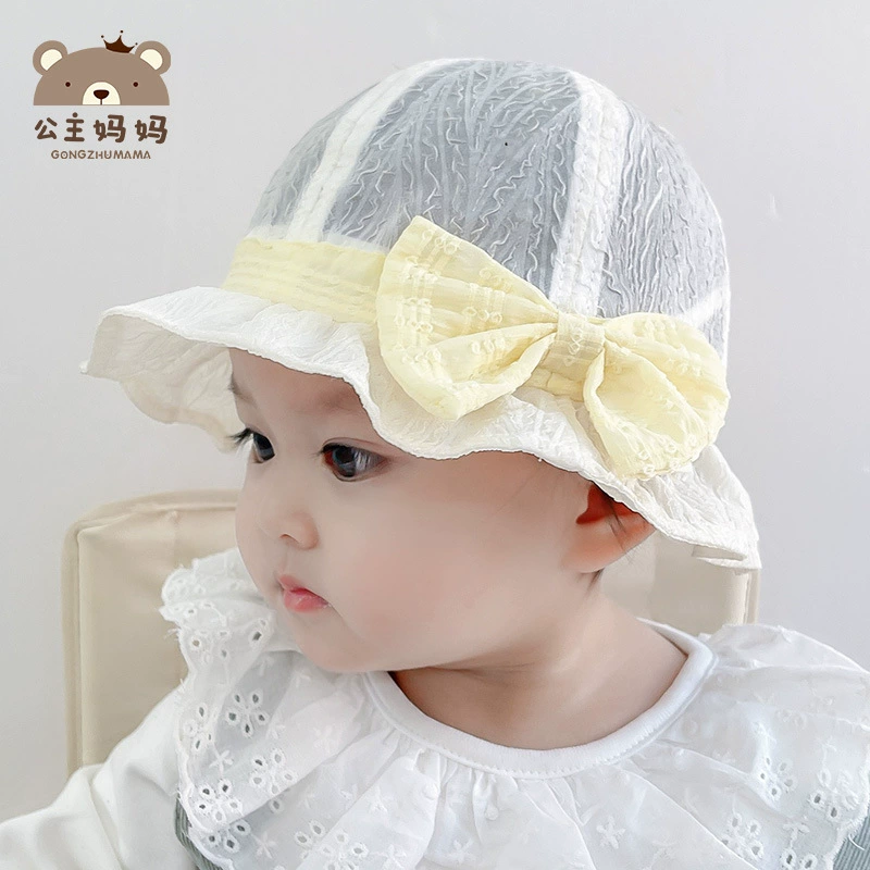 Весенне-летняя новая детская шапка, милая шапка рыбака с бантом, Детская мультяшная овечья Солнцезащитная шапка для девочек