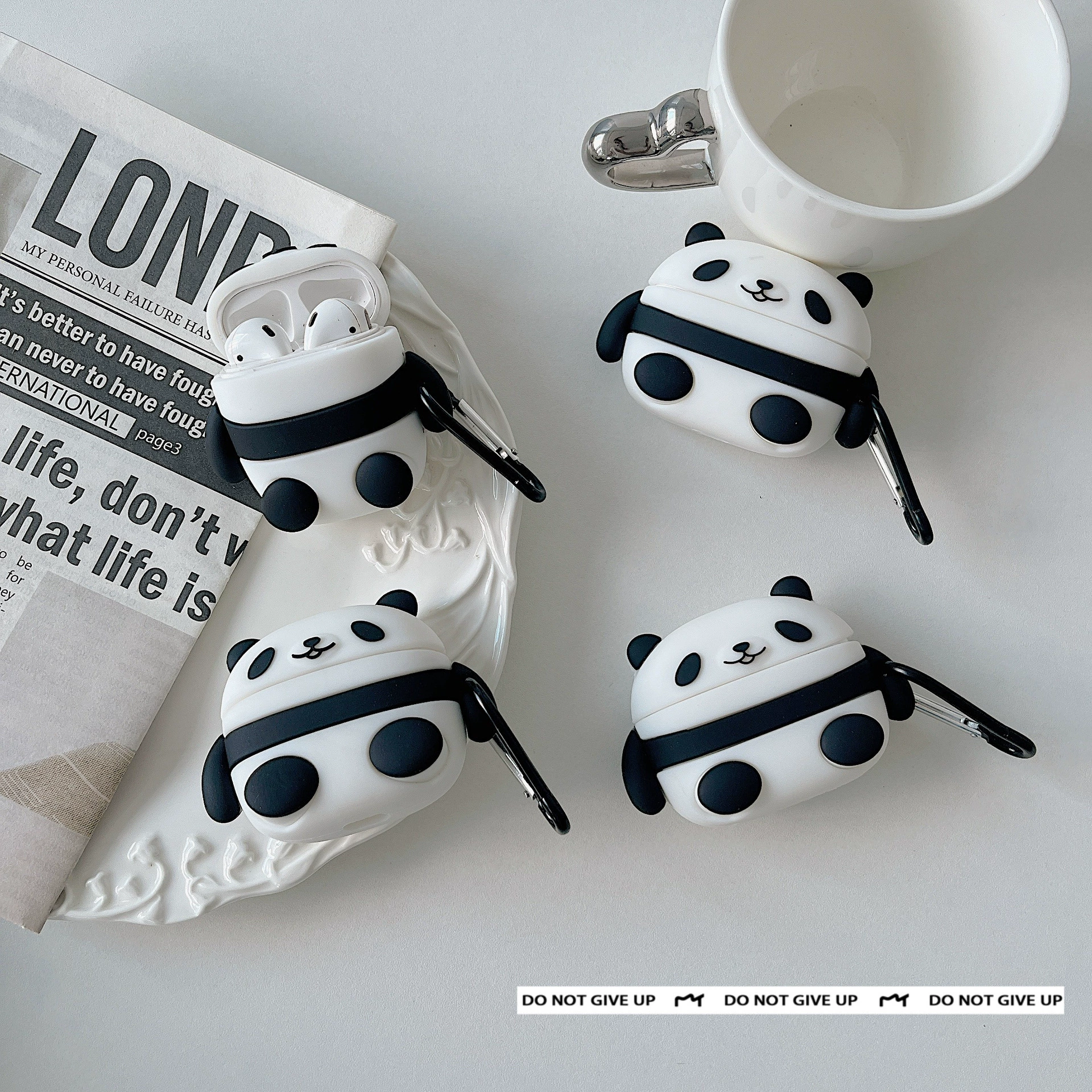 Apple airpods1/2/pro поколения Bluetooth наушники чехол новый креативный милый панды анти-падение мягкой оболочки