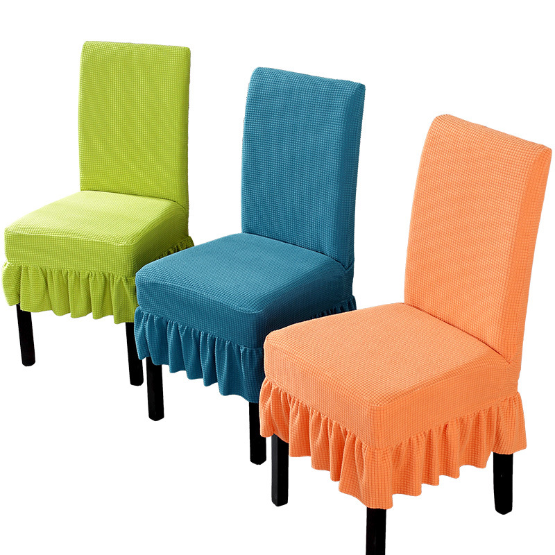 cubierta de silla, asiento de mesa de comedor, cubierta de silla de hotel, cojín de respaldo integrado, elástico universal, cubierta de taburete doméstico simple