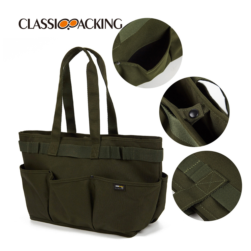 Bolsa de asas al por mayor de fábrica de gran capacidad de material de lona bolsa de hombro casual versátil unisex bolsa de mensajero portátil