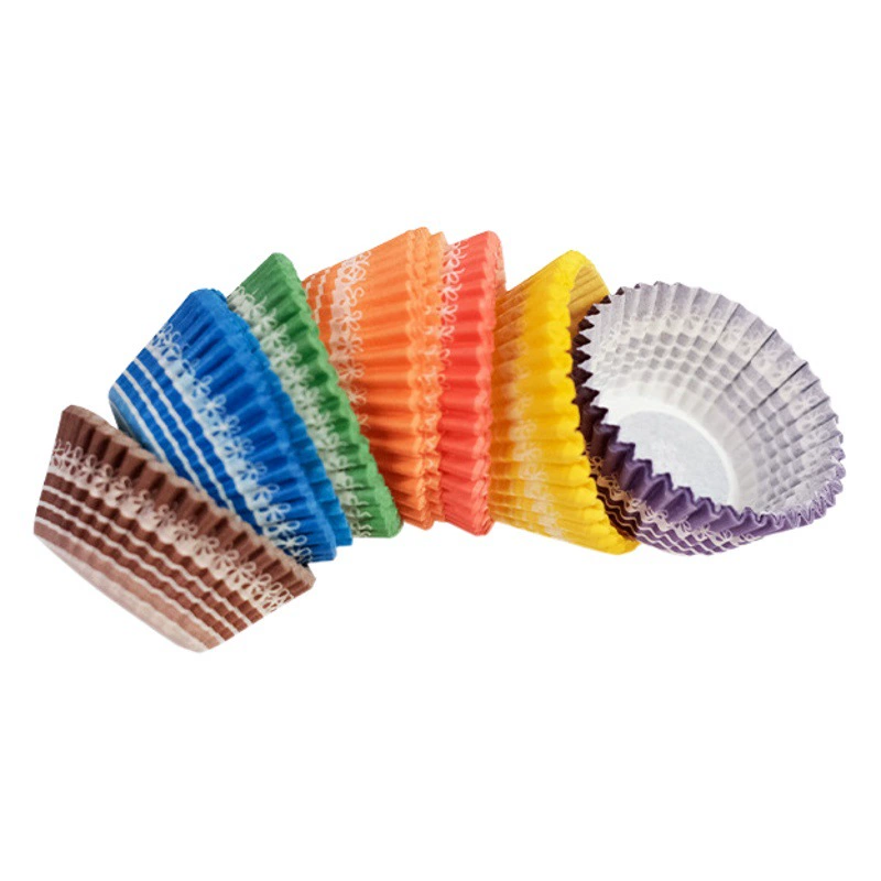 Готовые бумажные формочки для выпечки, маленькие бумажные формочки для кексов, жиронепроницаемая упаковка для выпечки, мини-формочки с принтом, одноразовые.