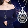 Fashionable long pendant, demi-season necklace, sweater, chain, universal clothing, decorations, South Korea, simple and elegant design