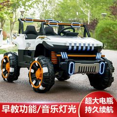 新しい子供用電気自動車、特大オフロード車、男の子と女の子のダブルギフトカー、大人が座ることができる親子おもちゃの車