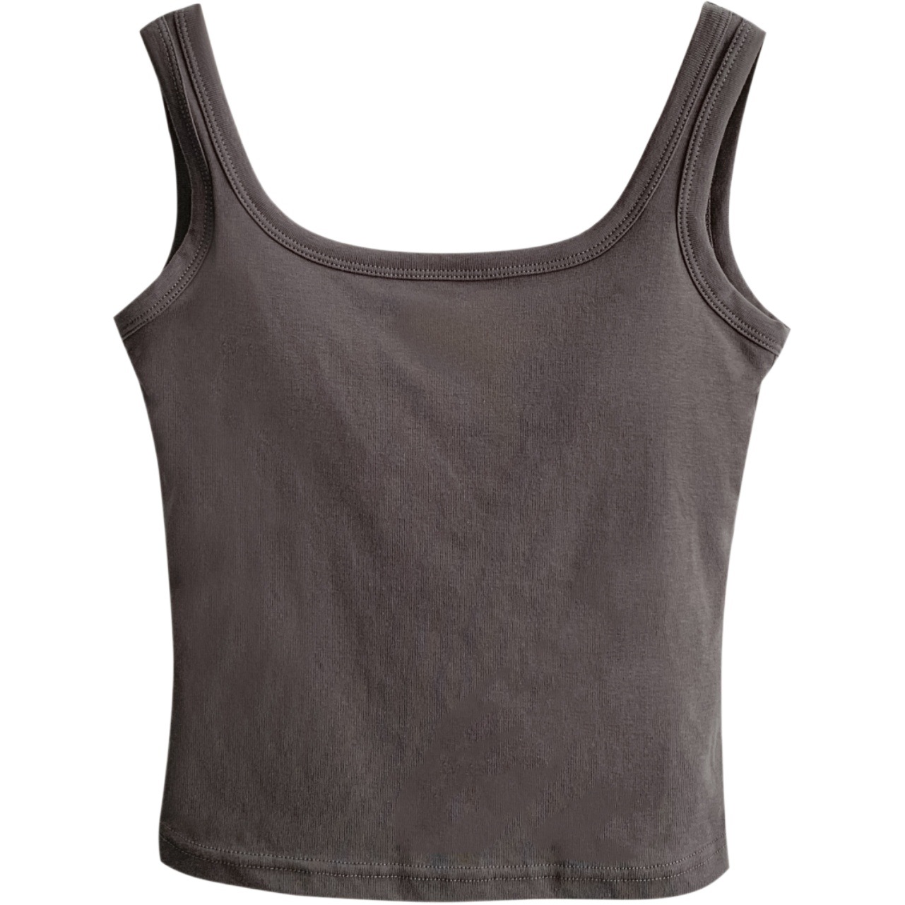 Nuevo estilo de algodón chaleco interior con almohadilla de pecho hilo de las mujeres se reunieron taza de látex todo partido cuello redondo sin mangas ropa interior de fondo