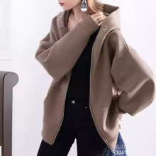 秋冬新款 开衫拉链卫衣女韩版宽松显瘦时尚ins卫衣女潮上衣