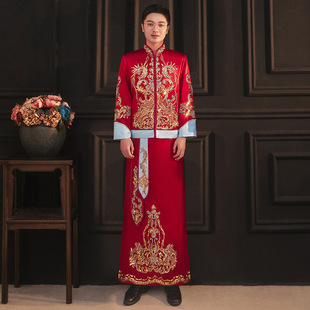 Groom's Xiuhe Suit 2025 New Men's Spring and Summer Wedding Chinese Tang Suit Dragon and Phoenix Robe Men's Xiuhe Suit
