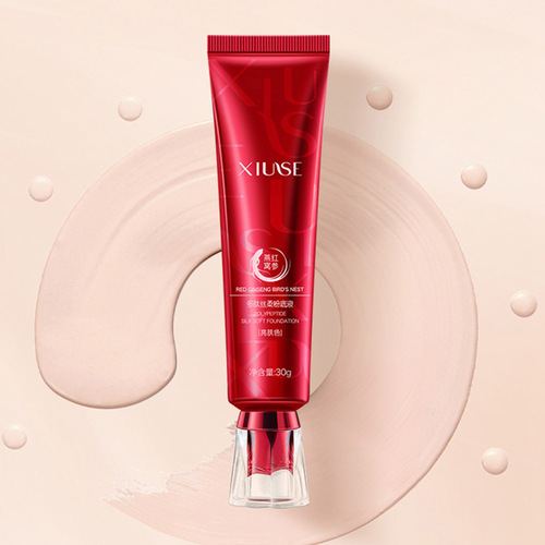 Xiuse Red Ginseng Bird's Nest Polypeptide Silk Soft Foundation Delicate Domestic Isolating Concealer Oil Control BB Cream Skin Care Wholesale