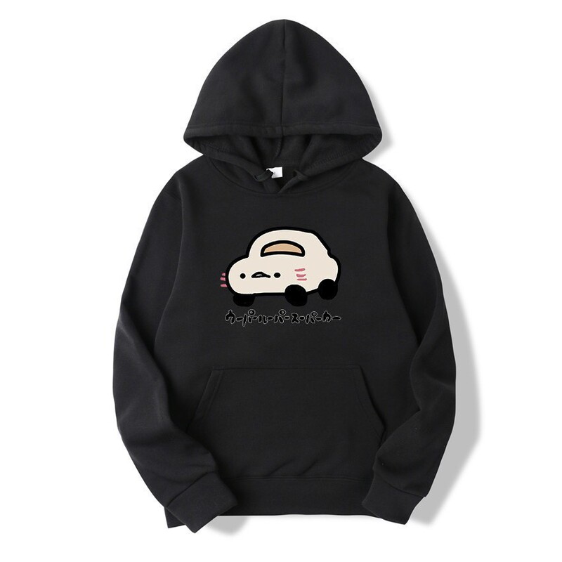 Cross-Border New Autumn and Winter Hooded Sweatshirt Loose Couple Japanese Style Wupper Supercar Print Simple Harajuku Ready Stock Cross-Border New Autumn and Winter Hooded Sweatshirt Loose Couple Japanese Style Wupper Supercar Print Simple Harajuku Ready Stock