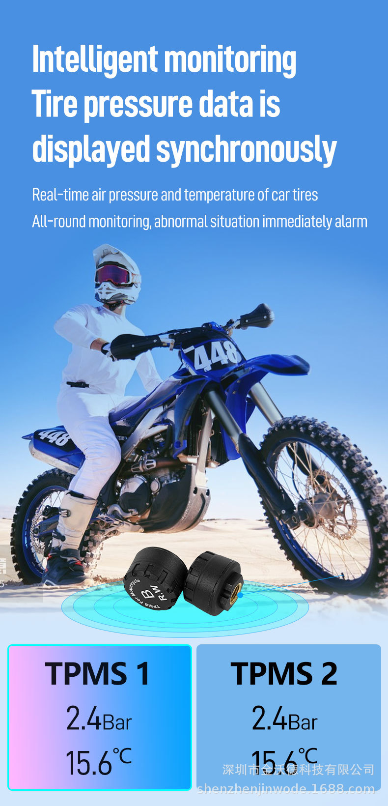 Cross-Border Dedicated 7-Inch 4K Motorcycle Recorder Wireless Carplayandroidauto Navigator Gps Tire Pressure
