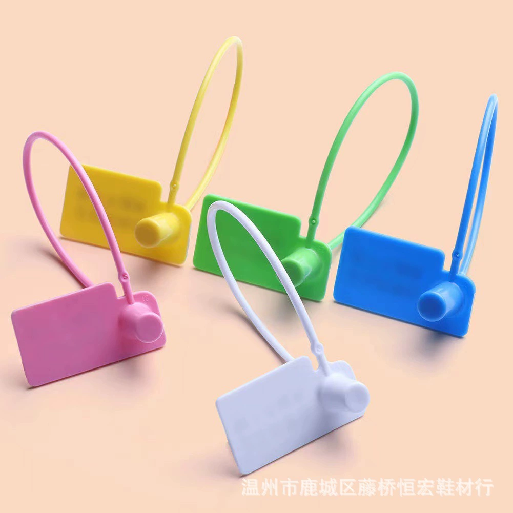 Антирегулируемая пряжка для сумки, одноразовая пластиковая пломба, производитель прямых продаж, сумка для одежды, противоугонная пряжка, возвратная и обменная этикетка, пряжка с защитой от несанкционированного доступа