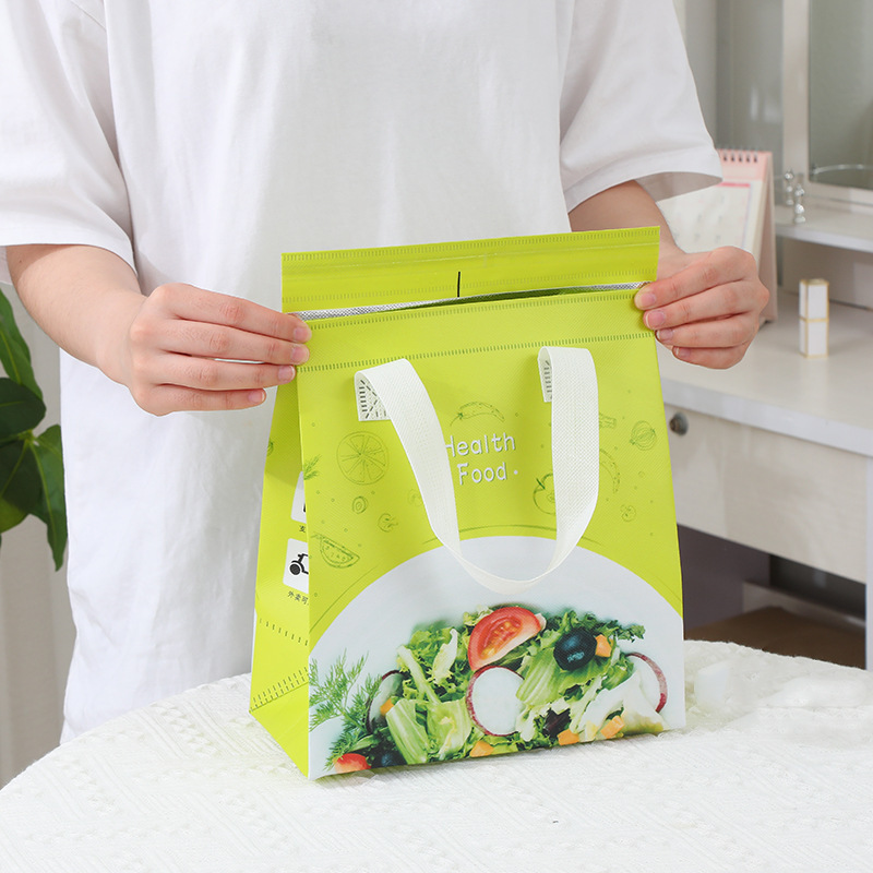 彩印覆膜无纺布冰袋铝箔保温外卖餐饮包装袋子奶茶冷饮保冷打包袋