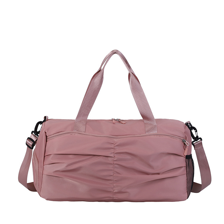 Bolsa de viaje de nicho plisada, bolsa de equipaje de gran capacidad, bolsa de fitness deportiva de alta gama para viajes, bolsa de yoga para mujer image 7