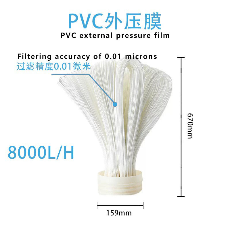 Elemento filtrante horizontal 8000L estándar (película de PVC)