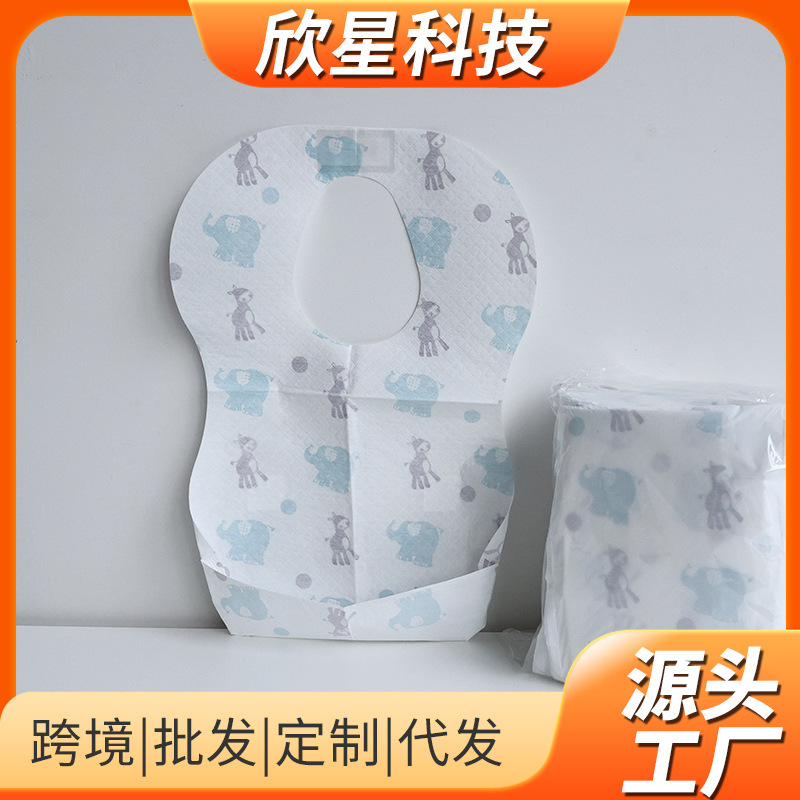 Disposable Cartoon Cute Baby Bibs, Children's Thickened Feeding Bibs, Waterproof Bibs, Factory Wholesale