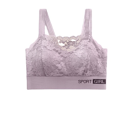 New style lace beautiful back-wrapped chest vest for women with breast pads, big breasts, plus fat, plus size, anti-exposure bottoming, chest-wrapped