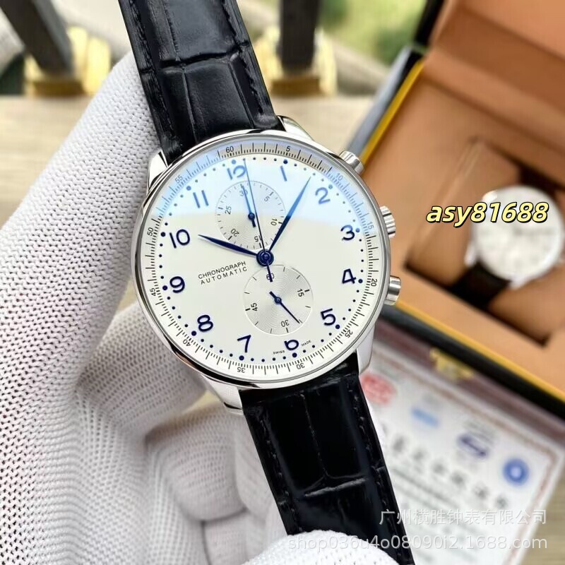 New Model Wanjia Zf Portugal Seven-Day Power Reserve Series Leather Strap Mechanical Men's Watch, Famous Diver's Watch Wholesale