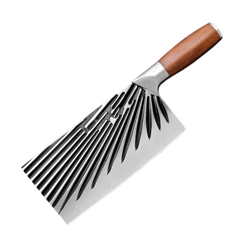 Direct Manufacturer Sale Hammered Stainless Steel Kitchen Knife Chopping Knife Sharp Cuts Meat and Vegetables Hand Hammered Kitchen Home Use Knife